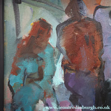 Load image into Gallery viewer, 1980s Oil Painting on Canvas by Crawfurd Adamson (1953 - 2024) Entitled Street Scene
