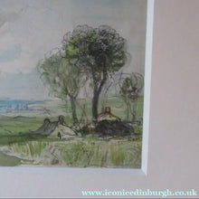 Load image into Gallery viewer, David Octavius Hill View from Craigmillar Case Watercolour Painting
