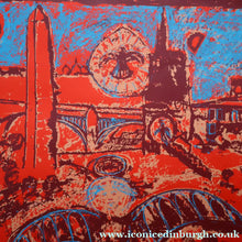 Load image into Gallery viewer, SCOTTISH ART. Contemporary Original Pencil Signed Screenprint by Paul Furneaux. Demon on Calton Hill. Signed &amp; Dated 1987
