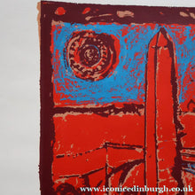 Load image into Gallery viewer, SCOTTISH ART. Contemporary Original Pencil Signed Screenprint by Paul Furneaux. Demon on Calton Hill. Signed &amp; Dated 1987
