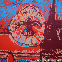 Load image into Gallery viewer, SCOTTISH ART. Contemporary Original Pencil Signed Screenprint by Paul Furneaux. Demon on Calton Hill. Signed &amp; Dated 1987
