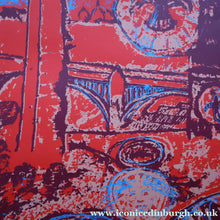 Load image into Gallery viewer, SCOTTISH ART. Contemporary Original Pencil Signed Screenprint by Paul Furneaux. Demon on Calton Hill. Signed &amp; Dated 1987
