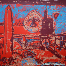 Load image into Gallery viewer, SCOTTISH ART. Contemporary Original Pencil Signed Screenprint by Paul Furneaux. Demon on Calton Hill. Signed &amp; Dated 1987
