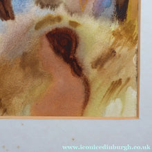 Load image into Gallery viewer, EDWARD GAGE (1925 - 2000). Listed Scottish Artist. 1970s Exotic Watercolour Entitled "Moon Miniature". SARDINIA
