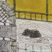 Load image into Gallery viewer, Elizabeth Blackadder Pencil Signed Etching Japanese Garden Kyoto 1992. Glasgow Print Studio
