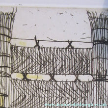 Load image into Gallery viewer, Elizabeth Blackadder Pencil Signed Etching Japanese Garden Kyoto 1992. Glasgow Print Studio
