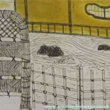 Load image into Gallery viewer, Elizabeth Blackadder Pencil Signed Etching Japanese Garden Kyoto 1992. Glasgow Print Studio
