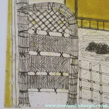 Load image into Gallery viewer, Elizabeth Blackadder Pencil Signed Etching Japanese Garden Kyoto 1992. Glasgow Print Studio
