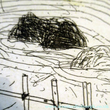 Load image into Gallery viewer, Elizabeth Blackadder Pencil Signed Etching Japanese Garden Kyoto 1992. Glasgow Print Studio
