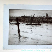 Load image into Gallery viewer, ES Lumsden Low Tide. The Thames Etching Drypoint Signed 1921
