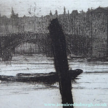 Load image into Gallery viewer, ES Lumsden Low Tide. The Thames Etching Drypoint Signed 1921
