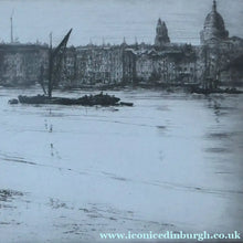 Load image into Gallery viewer, ES Lumsden Low Tide. The Thames Etching Drypoint Signed 1921
