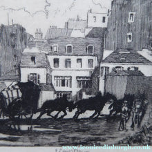 Load image into Gallery viewer, ES Lumsden Paris in Construction Etching Drypoint 1907
