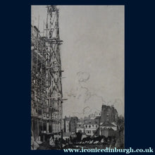 Load image into Gallery viewer, SCOTTISH ART. Ernest Stephen Lumsden. Etching entitled: Paris in Construction (no. 3). Pencil Signed; 1907
