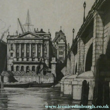 Load image into Gallery viewer, Scottish Art. Fishmonger's Hall. Pencil Signed Etching by IAN STRANG

