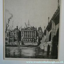Load image into Gallery viewer, Scottish Art. Fishmonger's Hall. Pencil Signed Etching by IAN STRANG
