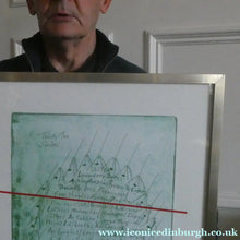Load image into Gallery viewer, George Wyllie (1921 - 2012). "32 Spires for Hibernia". Etching; Signed and dated 1994
