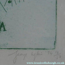 Load image into Gallery viewer, George Wyllie (1921 - 2012). "32 Spires for Hibernia". Etching; Signed and dated 1994
