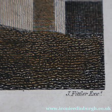 Load image into Gallery viewer, SCOTTISH ART. Georgian Engraving 1804 by James Fittler after John Claude Nattes, Edinburgh Castle from Registar House. FRAMED
