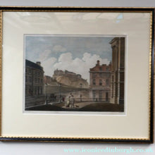 Load image into Gallery viewer, SCOTTISH ART. Georgian Engraving 1804 by James Fittler after John Claude Nattes, Edinburgh Castle from Registar House. FRAMED
