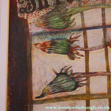 Load image into Gallery viewer, SCOTTISH ART. Gouache &amp; Wax Drawing by Sylvia von Hartmann Entitled "In Every End Lies a New Beginning"
