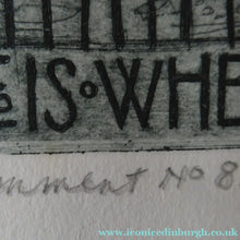 Load image into Gallery viewer, Scottish Art Ian Fleming Comment Series Pencil Signed Etching and Aquatint
