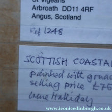 Load image into Gallery viewer, SCOTTISH ART. Vintage Scottish Seascape Gouache Painting by Irene HALLIDAY
