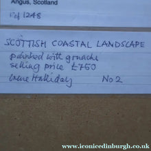 Load image into Gallery viewer, SCOTTISH ART. Vintage Scottish Seascape Gouache Painting by Irene HALLIDAY
