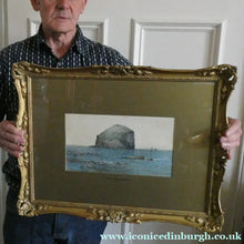 Load image into Gallery viewer, 1870s Victorian Watercolour SCOTTISH ART by James Cassie The Bass Rock

