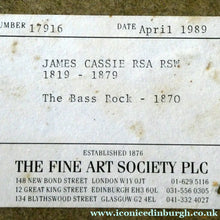 Load image into Gallery viewer, 1870s Victorian Watercolour SCOTTISH ART by James Cassie The Bass Rock
