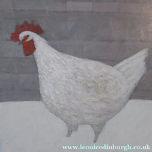 Load image into Gallery viewer, James Fairgrieve 1980s Study of a White Rooster in the Snow
