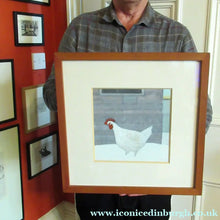 Load image into Gallery viewer, James Fairgrieve 1980s Study of a White Rooster in the Snow

