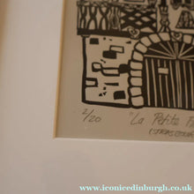 Load image into Gallery viewer, SCOTTISH ART. Jane Hyslop (RSA). Linocut Entitled "La Petite France, (Strasbourg)"
