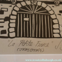 Load image into Gallery viewer, SCOTTISH ART. Jane Hyslop (RSA). Linocut Entitled "La Petite France, (Strasbourg)"
