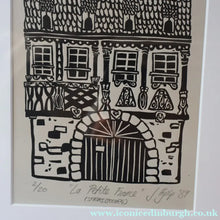 Load image into Gallery viewer, SCOTTISH ART. Jane Hyslop (RSA). Linocut Entitled "La Petite France, (Strasbourg)"
