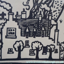 Load image into Gallery viewer, SCOTTISH ART. Jane Hyslop (RSA). Linocut Entitled: Map of Midlothian. ARTIST'S PROOF. Framed
