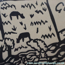 Load image into Gallery viewer, SCOTTISH ART. Jane Hyslop (RSA). Linocut Entitled: Map of Midlothian. ARTIST'S PROOF. Framed
