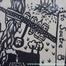 Load image into Gallery viewer, SCOTTISH ART. Jane Hyslop (RSA). Linocut Entitled: Map of Midlothian. ARTIST'S PROOF. Framed
