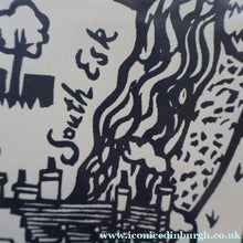 Load image into Gallery viewer, SCOTTISH ART. Jane Hyslop (RSA). Linocut Entitled: Map of Midlothian. ARTIST'S PROOF. Framed
