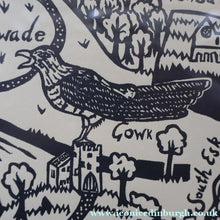 Load image into Gallery viewer, SCOTTISH ART. Jane Hyslop (RSA). Linocut Entitled: Map of Midlothian. ARTIST'S PROOF. Framed
