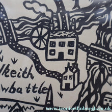 Load image into Gallery viewer, SCOTTISH ART. Jane Hyslop (RSA). Linocut Entitled: Map of Midlothian. ARTIST'S PROOF. Framed
