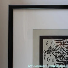 Load image into Gallery viewer, SCOTTISH ART. Jane Hyslop (RSA). Linocut of the town of San Gimignano, Tuscany
