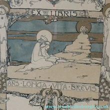 Load image into Gallery viewer, SCOTTISH ART. JESSIE M. KING. Original Bookplate / Lithograph for Fred JM Christie (c 1906)
