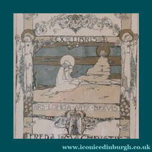 Load image into Gallery viewer, SCOTTISH ART. JESSIE M. KING. Original Bookplate / Lithograph for Fred JM Christie (c 1906)
