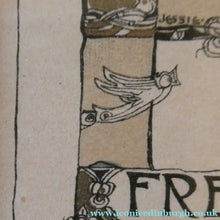 Load image into Gallery viewer, SCOTTISH ART. JESSIE M. KING. Original Bookplate / Lithograph for Fred JM Christie (c 1906)

