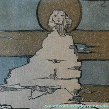 Load image into Gallery viewer, SCOTTISH ART. JESSIE M. KING. Original Bookplate / Lithograph for Fred JM Christie (c 1906)
