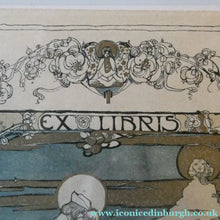 Load image into Gallery viewer, SCOTTISH ART. JESSIE M. KING. Original Bookplate / Lithograph for Fred JM Christie (c 1906)
