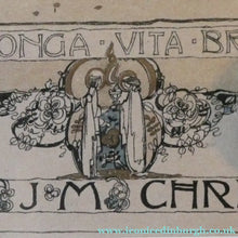 Load image into Gallery viewer, SCOTTISH ART. JESSIE M. KING. Original Bookplate / Lithograph for Fred JM Christie (c 1906)
