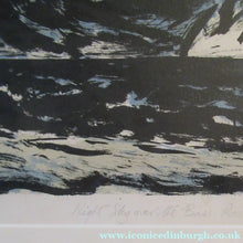Load image into Gallery viewer, John Houston Signed Lithograph Night Sky over the Bass Rock
