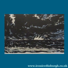 Load image into Gallery viewer, SCOTTISH ART. Colour Lithograph. Night Sky Over the Bass Rock by John Houston (1930 - 2008)
